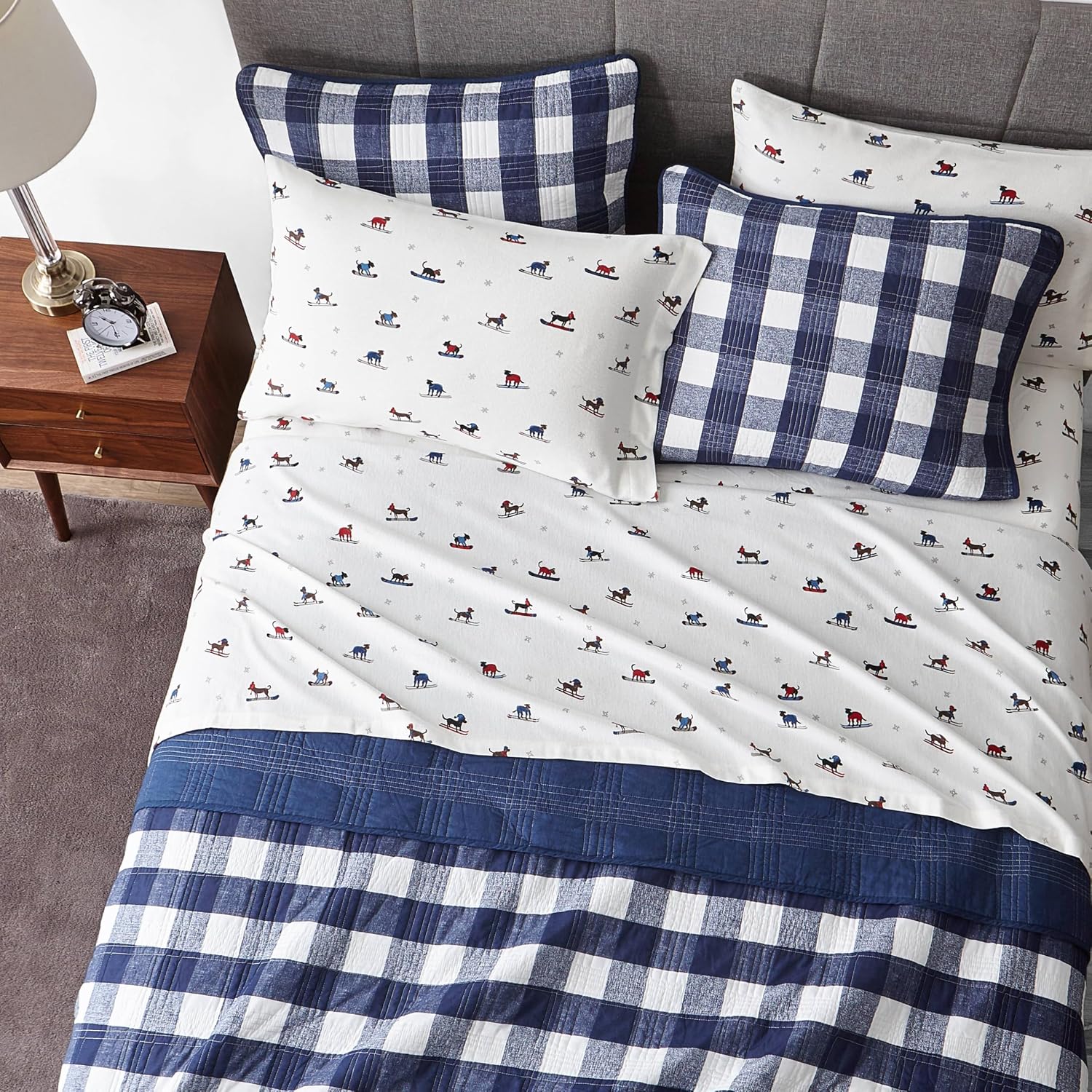 Detalle de Eddie Bauer Flannel Sheets Queen, Anti-Pilling