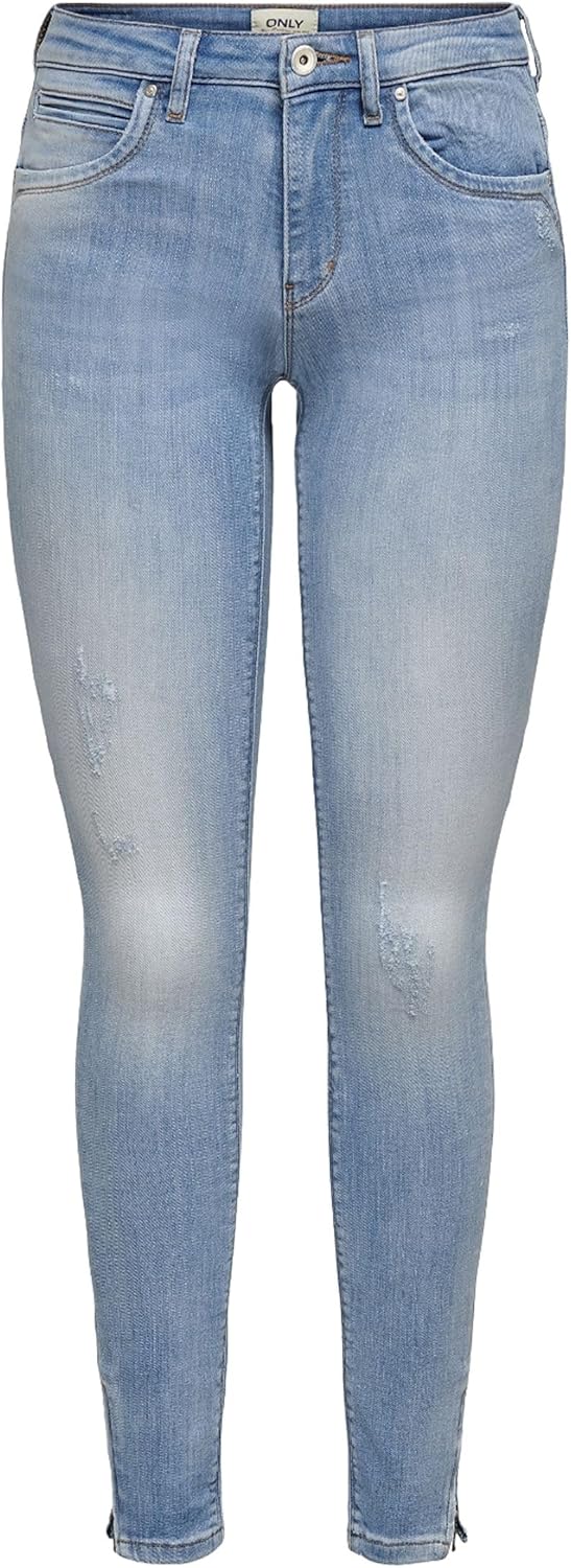 Thumbnail 1 de ONLY Skinny Fit Jeans ONLBLUSH a vita normale con effetto distrutti