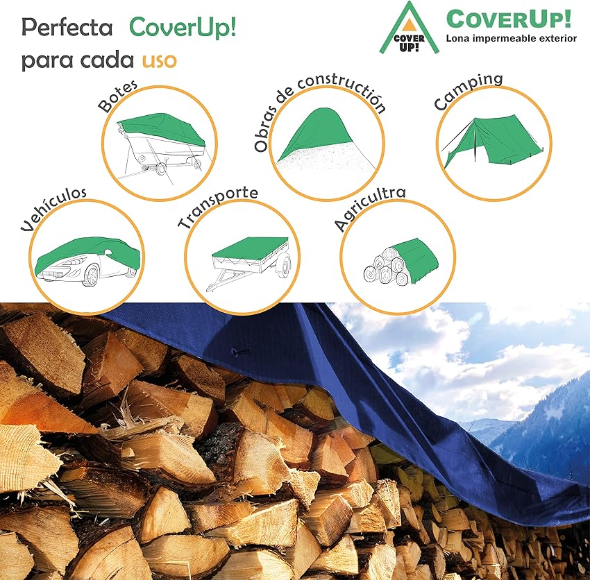 Thumbnail 5 de CoverUp! Lona Impermeable Azul 2x3m con 10 Tensores 🌧️