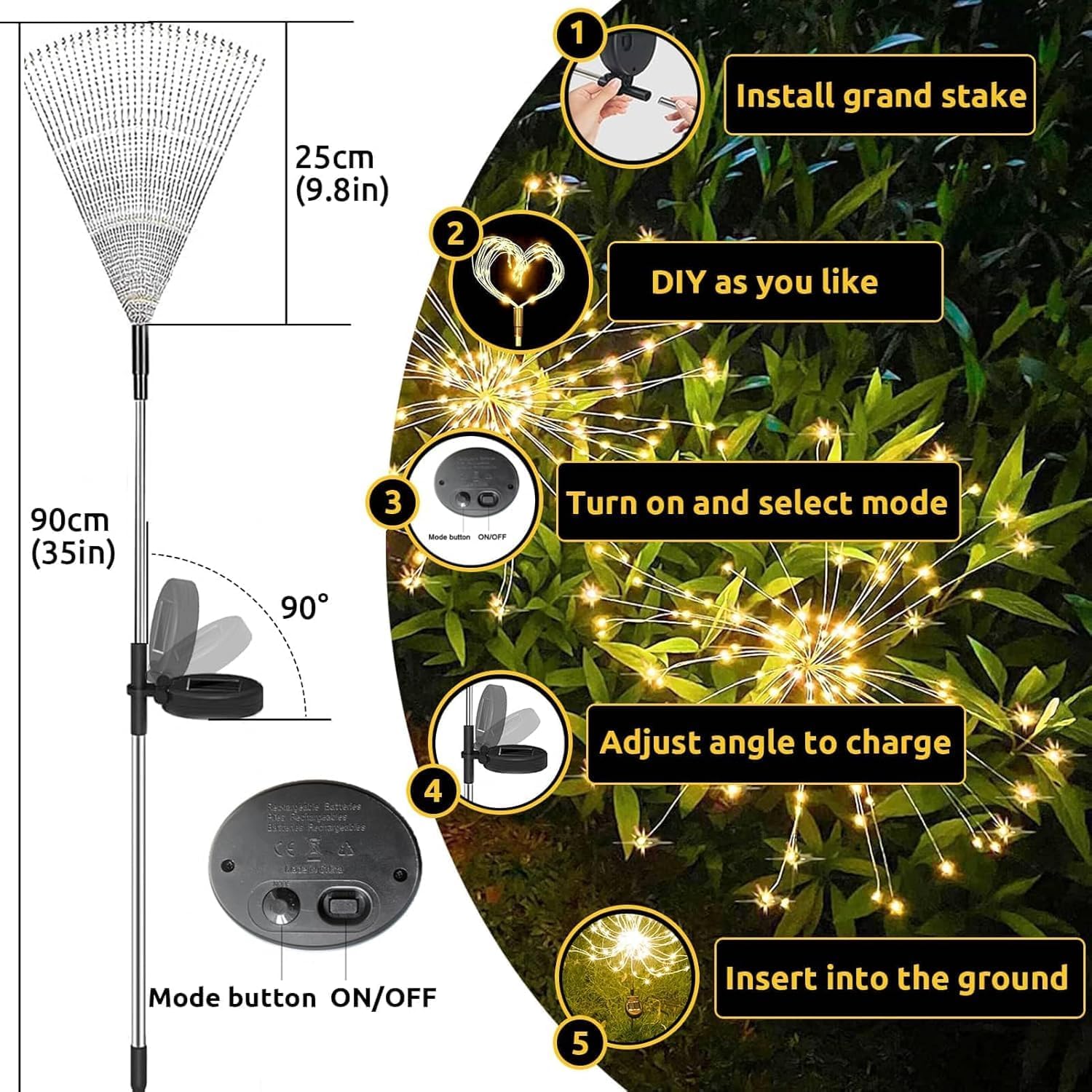 Thumbnail 5 de Joycome Garden Solar Lights 2 Pack