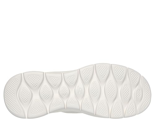 Detalle de Skechers Femme Go Walk Flex Grand Entry - Baskets basses Off White Textile Trim, 37 EU