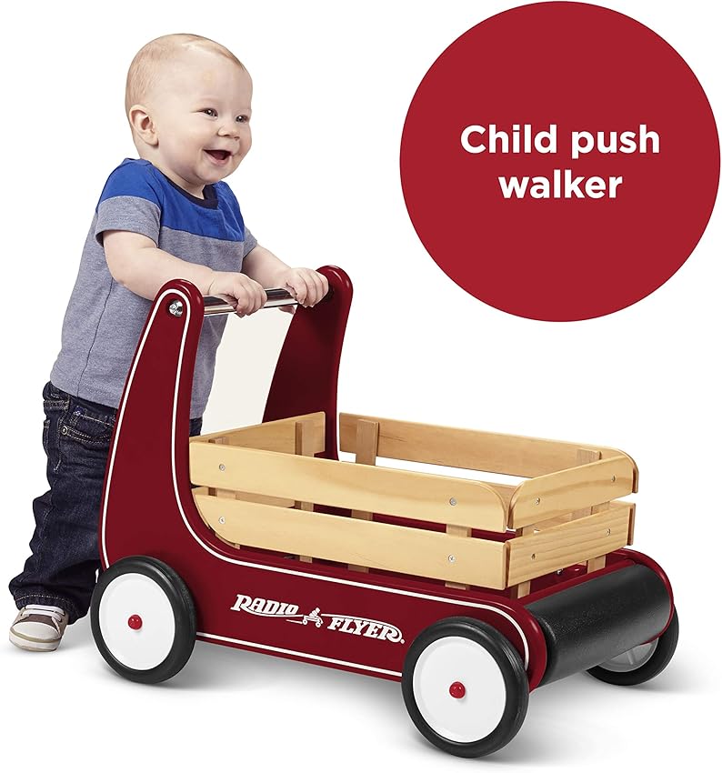 Thumbnail 2 de Radio Flyer vagón clásico caminador madera 1–4 años