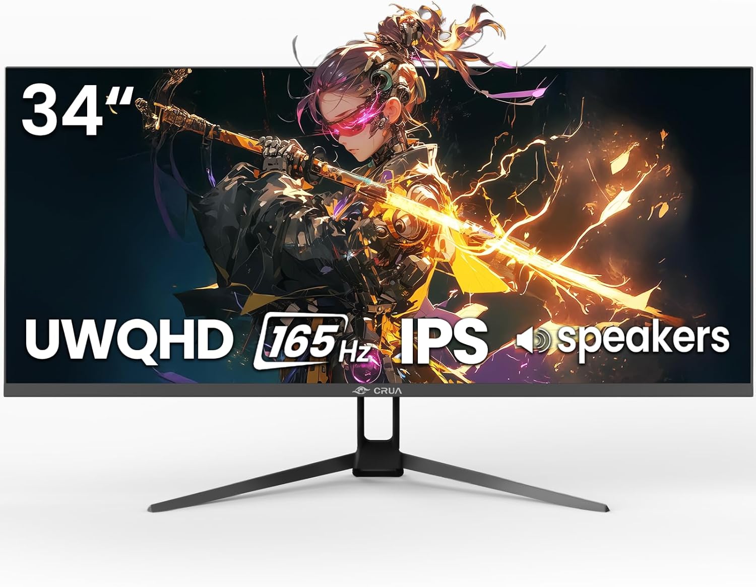 Detalle de CRUA 34" 165Hz UWQHD Gaming Monitor