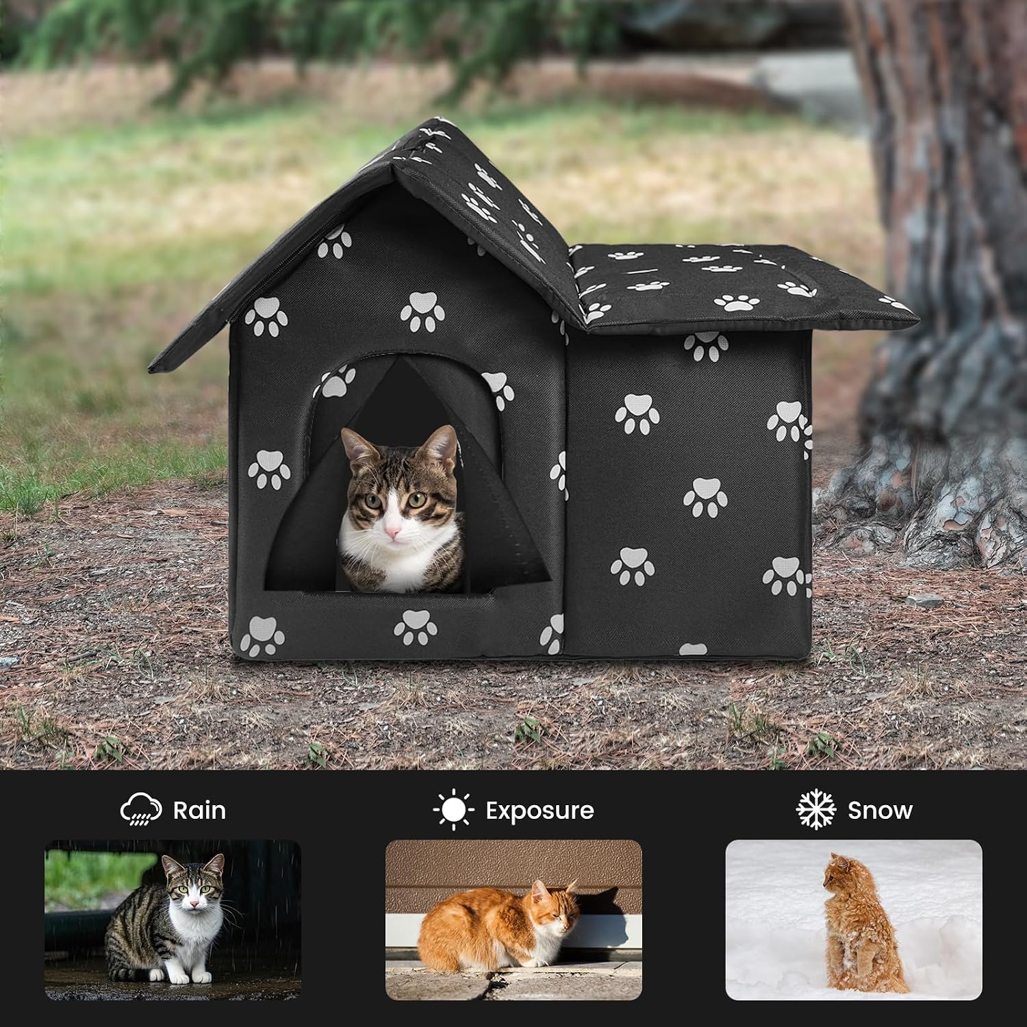 Detalle 2 de WHDPETS Katzenhaus Outdoor wasserdicht