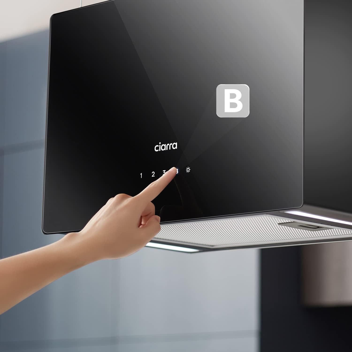 Thumbnail 4 de CIARRA CBCB4850 A+++ Inselhaube für Umluft, 48 cm, bis 700 m³/h – mit Smart Wi‑Fi App