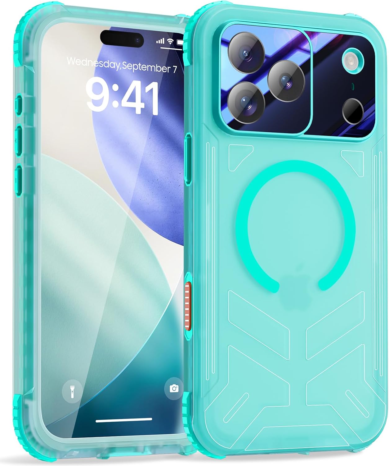 Detalle de Beeasy Cover Impermeabile IP68 per iPhone 17 Pro 6,3" Blu con MagSafe e Protezione 360