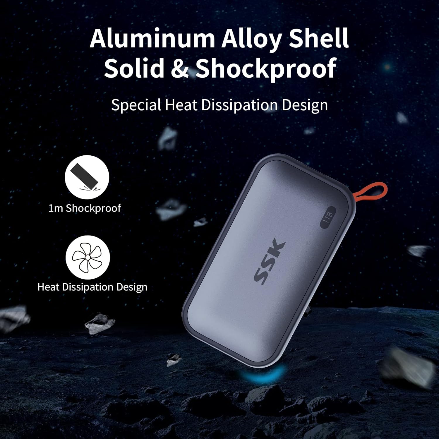 Thumbnail 5 de SSK Portable SSD 1TB External Solid State Drive (USB-C, USB 3.2 Gen2) up to 1050MB/s