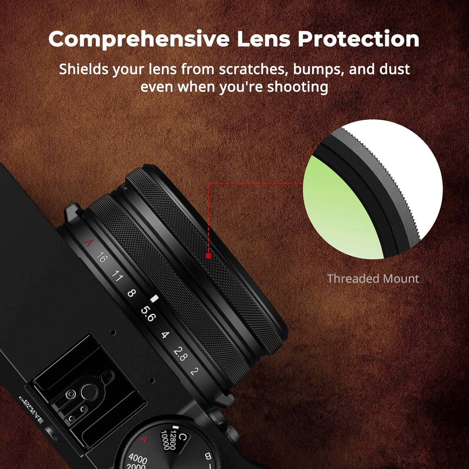 Thumbnail 2 de SmallRig 5852 Filtre UV pour Fujifilm X100VI / X100V (noir) – verre optique, transmission 99%