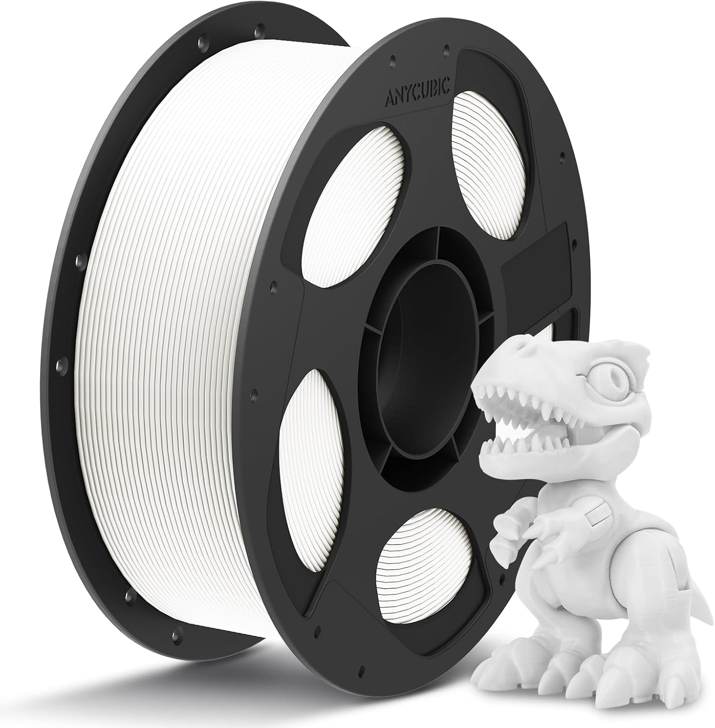 Detalle de ANYCUBIC PLA+ 1.75mm Filament, White, 1kg spool – High Toughness & Dimensional Accuracy