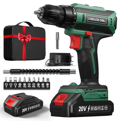 Detalle de Taladro Atornillador Inalámbrico FAHEFANA 20V con 42 Nm, 2 Velocidades y 25+1 Torque