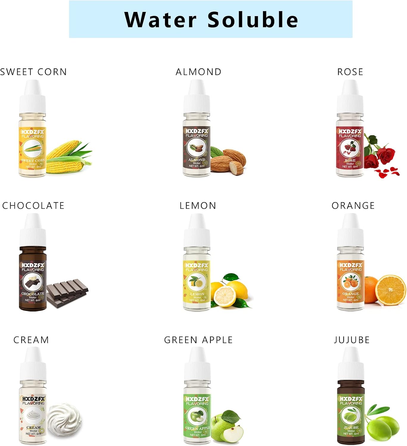 Detalle de Food Flavoring Oil – 30 Liquid Concentrated Flavourings for Cooking, Baking, and DIY Cosmetics