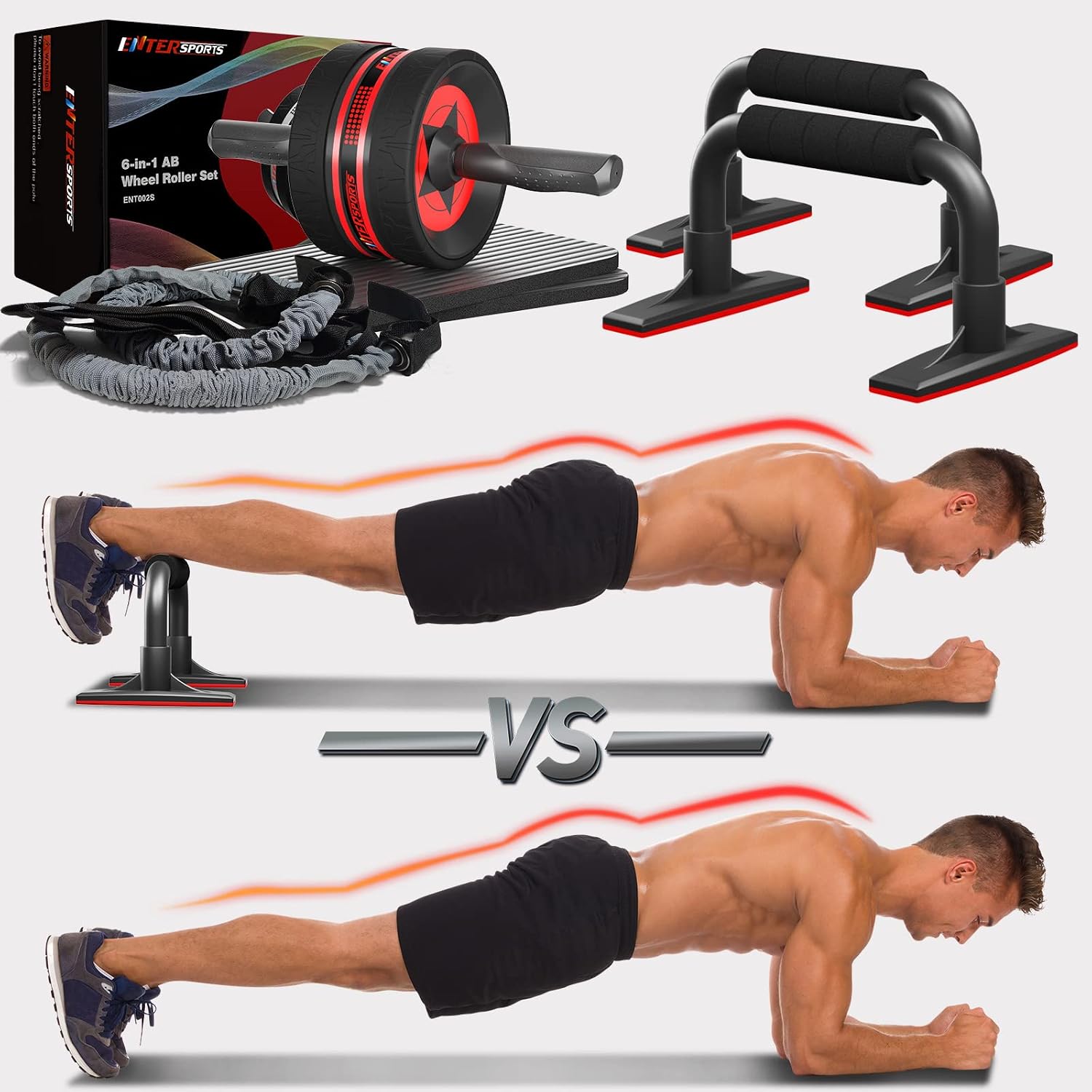 Thumbnail 6 de EnterSports Ab Rollers – Ab Trainer for Home with Two Knee Mats