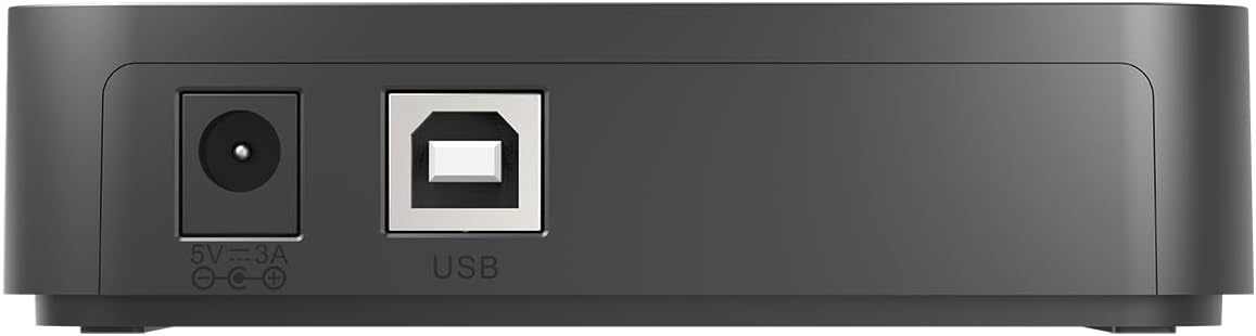 Detalle 2 de D-Link DUB-H7/B 7-Port USB 2.0 Hub — powered USB-A hub with Fast Charge