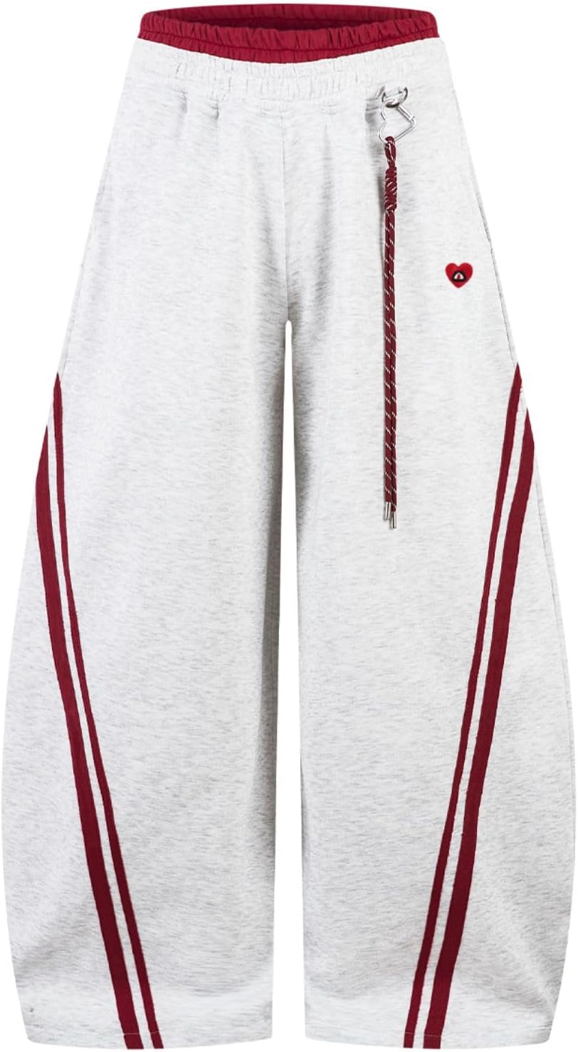 Detalle de Aelfric Eden Striped Barrel-Leg Sweatpants with Double Waist