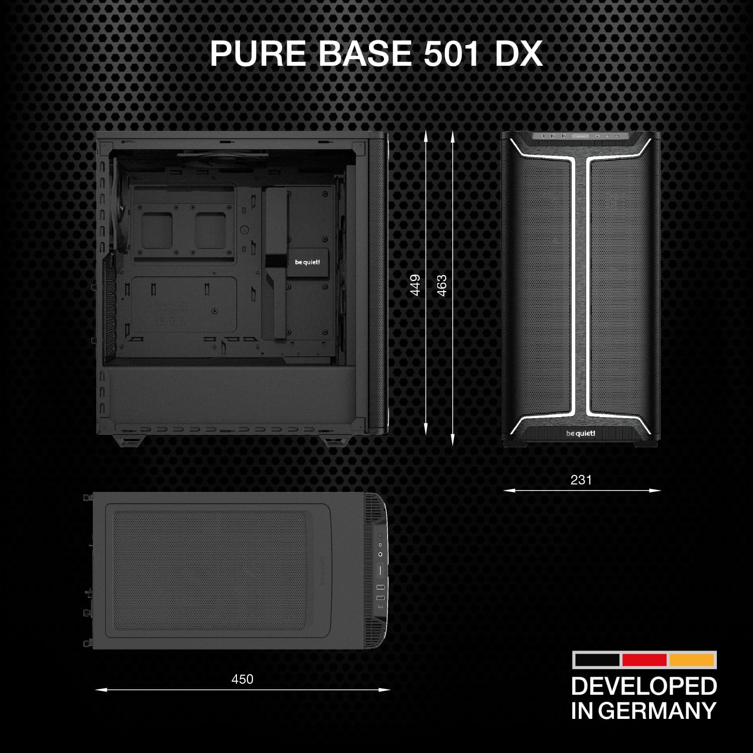 Thumbnail 6 de be quiet! Pure Base 501 DX Black BGW76 ミドルタワーPCケース ARGB・ATX対応