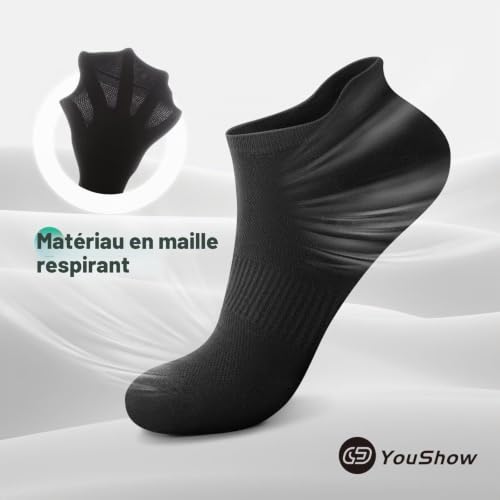 Thumbnail 2 de YouShow 10 Paires Chaussettes Homme & Femme Respiration en Coton – Socquettes Respirantes
