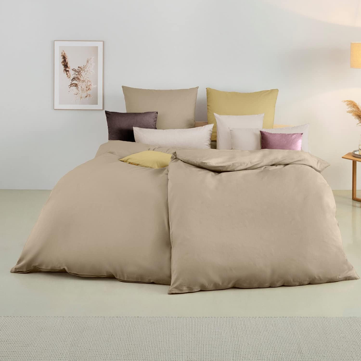 Thumbnail 3 de Soifox Seitenschläferkissen Bezug 40 x 145 – 2er Set, Sandy Beige, Mikrofaser, Reißverschluss