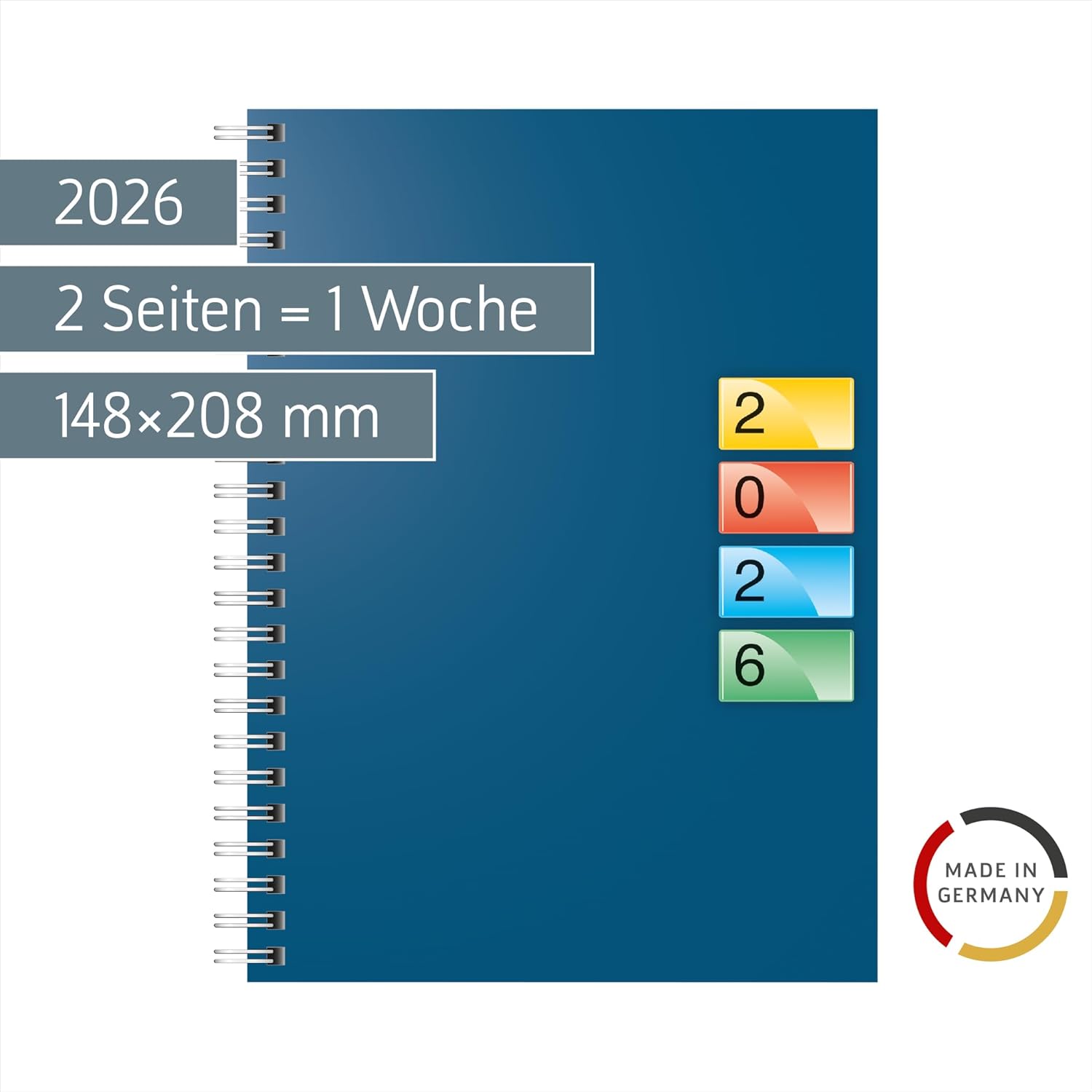 Thumbnail 1 de BRUNNEN Buchkalender DATAline Mod. 796 (’26) A5, blau – Wire-O mit Wochen- und Monatsübersicht