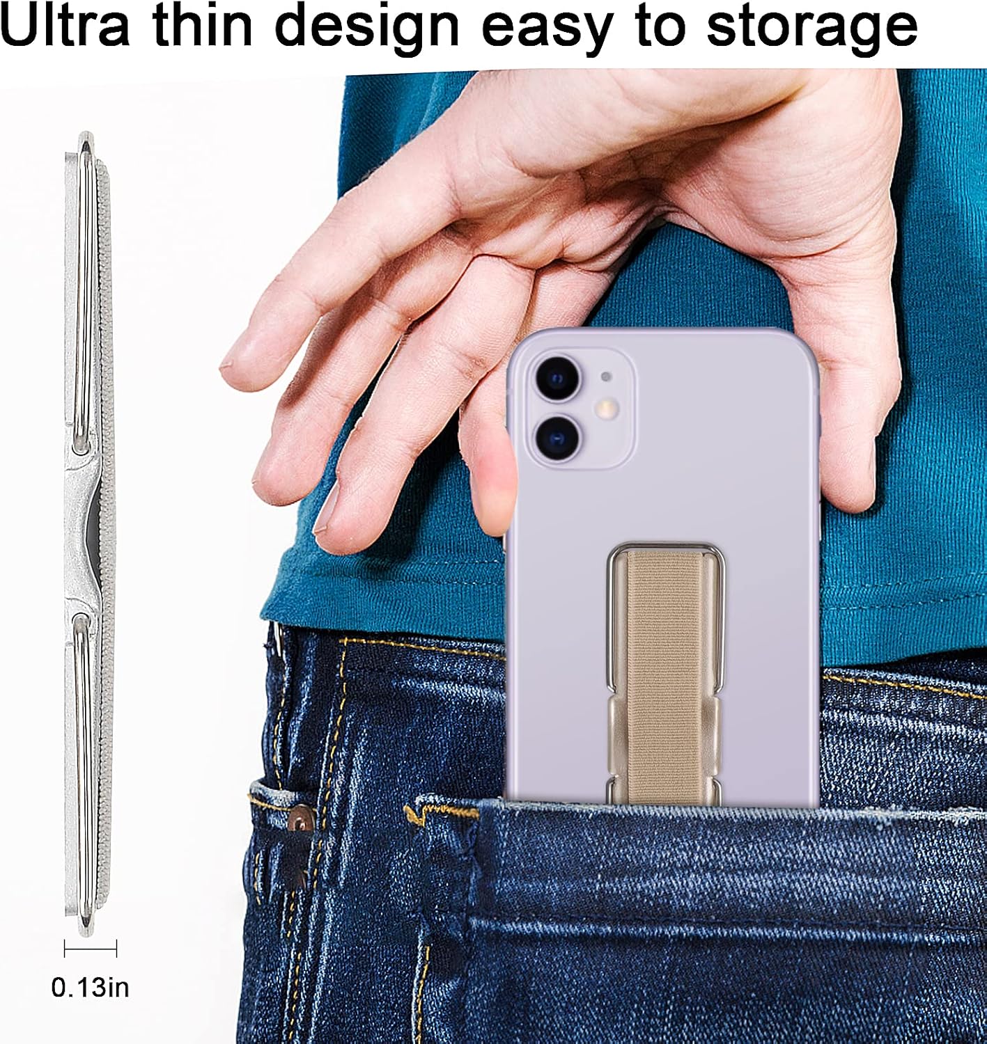 Thumbnail 3 de CISID Phone Strap (4-Pack) Phone Grip with Stand for iPhone, Samsung, and Most Smartphones