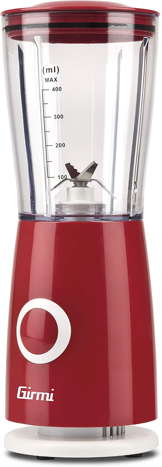Detalle de Girmi FR03 Frullatore Elettrico 170W, 4 Lame in Acciaio Inox, 400 ml – Bianco