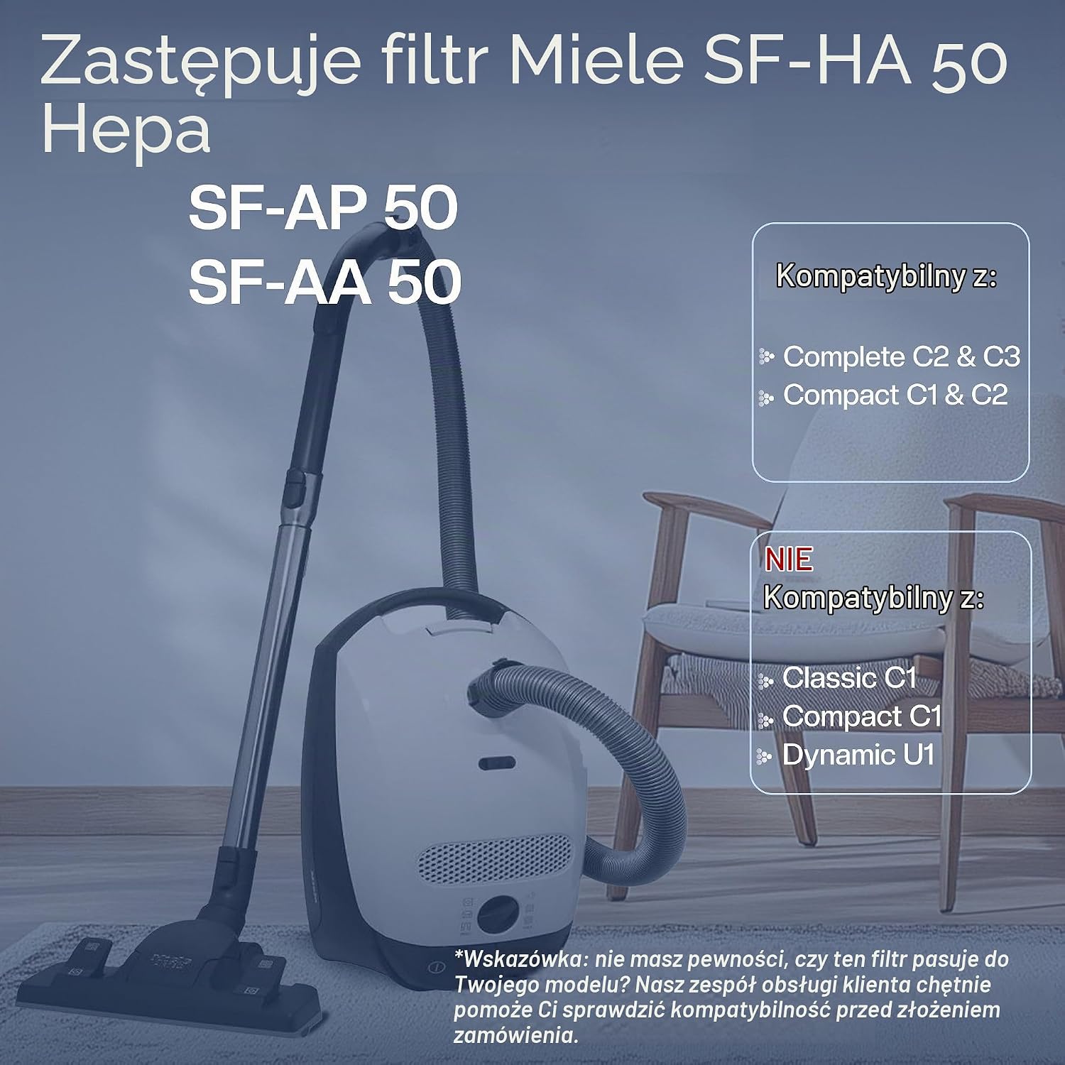 Thumbnail 1 de 1E filtry HEPA H13 do odkurzaczy Miele, zamiennik SF-HA 50, zestaw 3+3