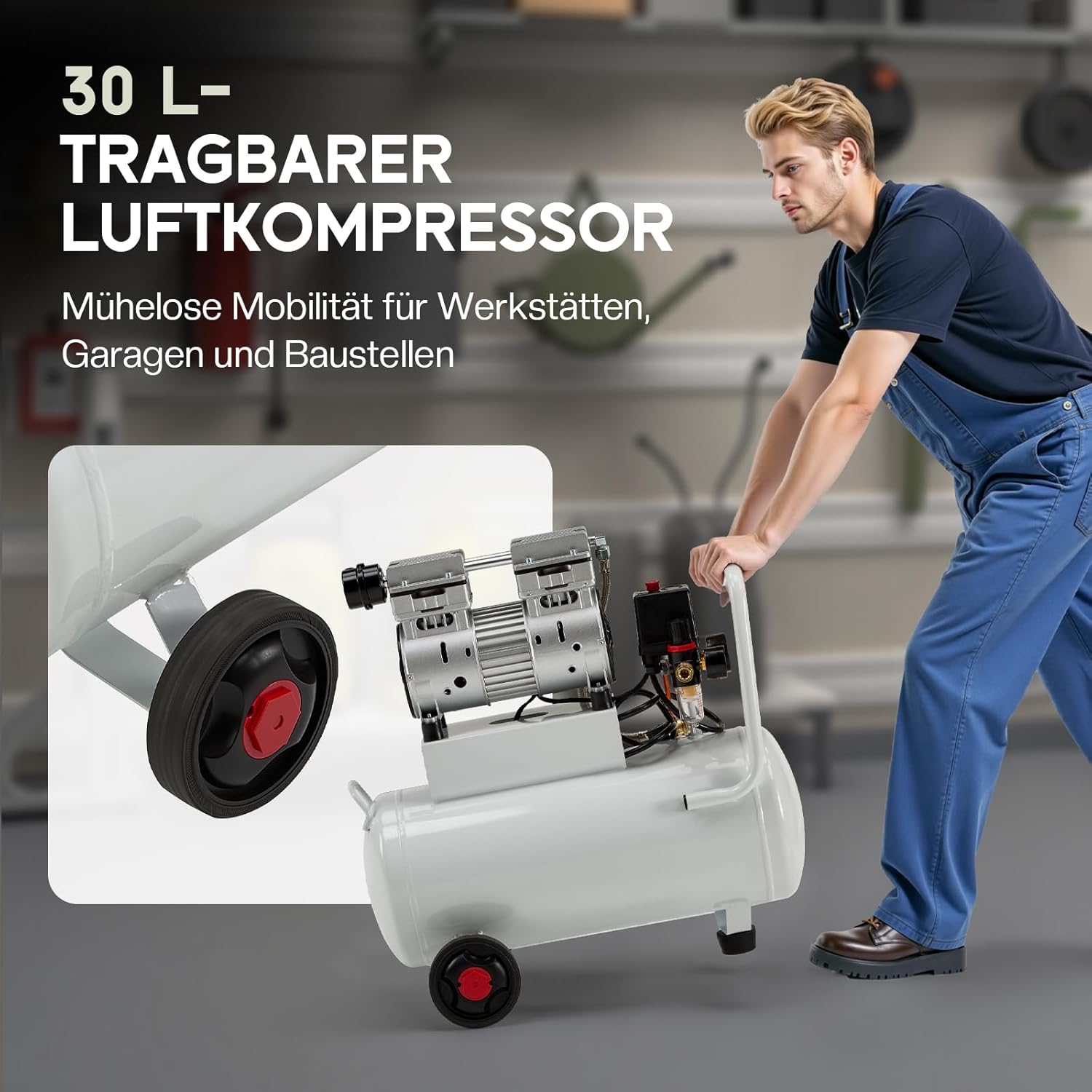Thumbnail 6 de LUXOAK Luftkompressor 30L 120 PSI