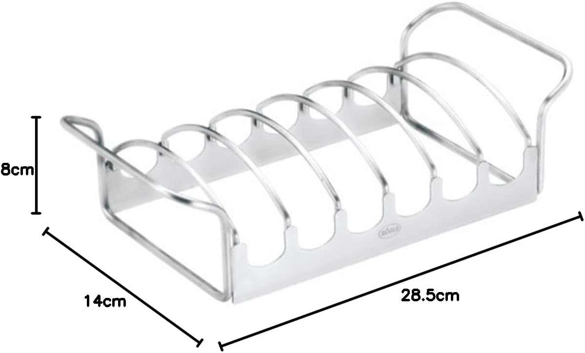 Detalle 1 de RÖSLE Piccola Griglia per Arrosti e Costine — Accessorio inox 18/10 per barbecue a gas o carbone