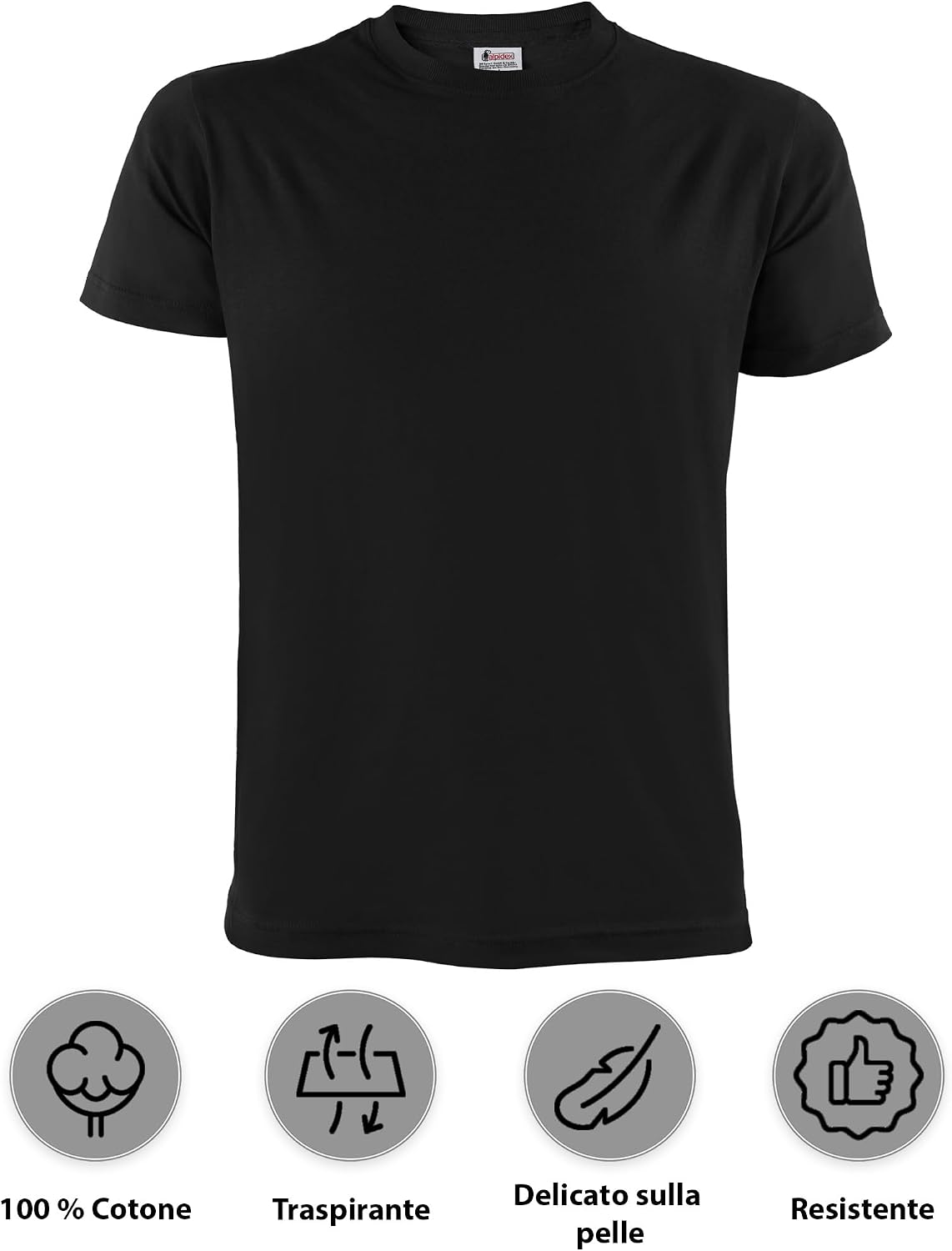 Detalle 2 de ALPIDEX T-Shirt da Uomo 5 pezzi Girocollo