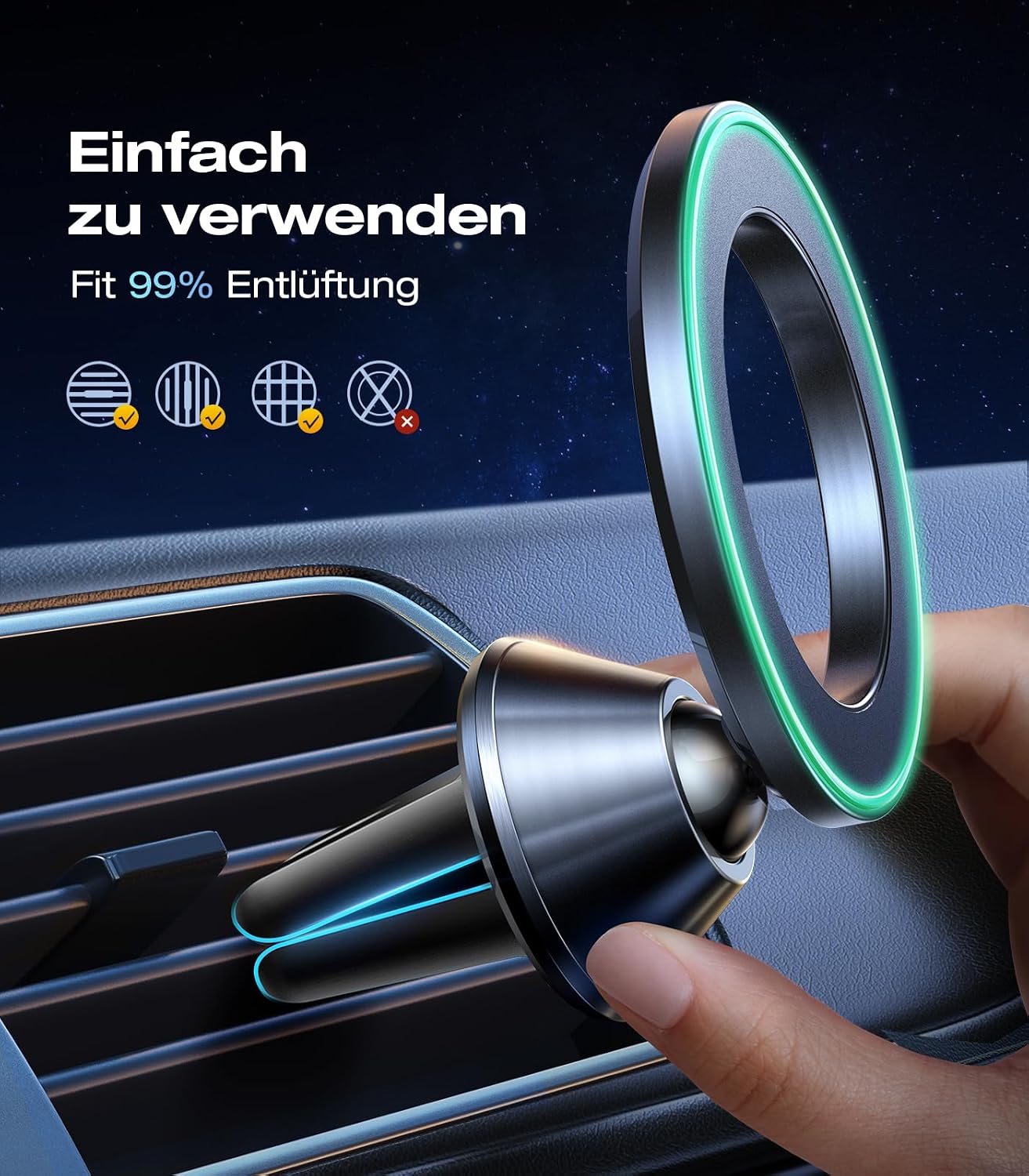 Detalle de VICSEED Vollmetall Magnethalterung 26 N55