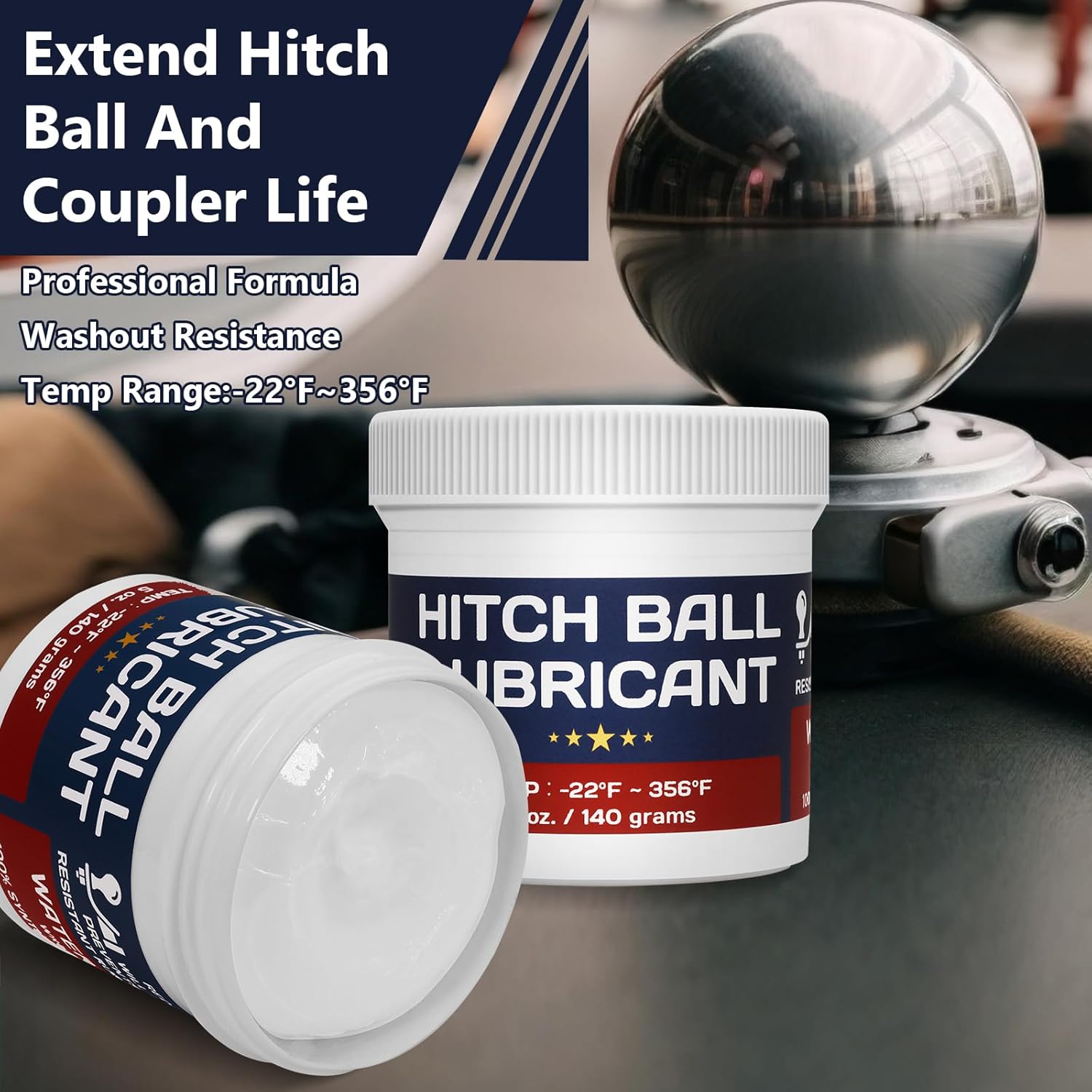 Detalle de BTAS Trailer Hitch Ball Lubricant Waterproof Grease with PTFE 140g