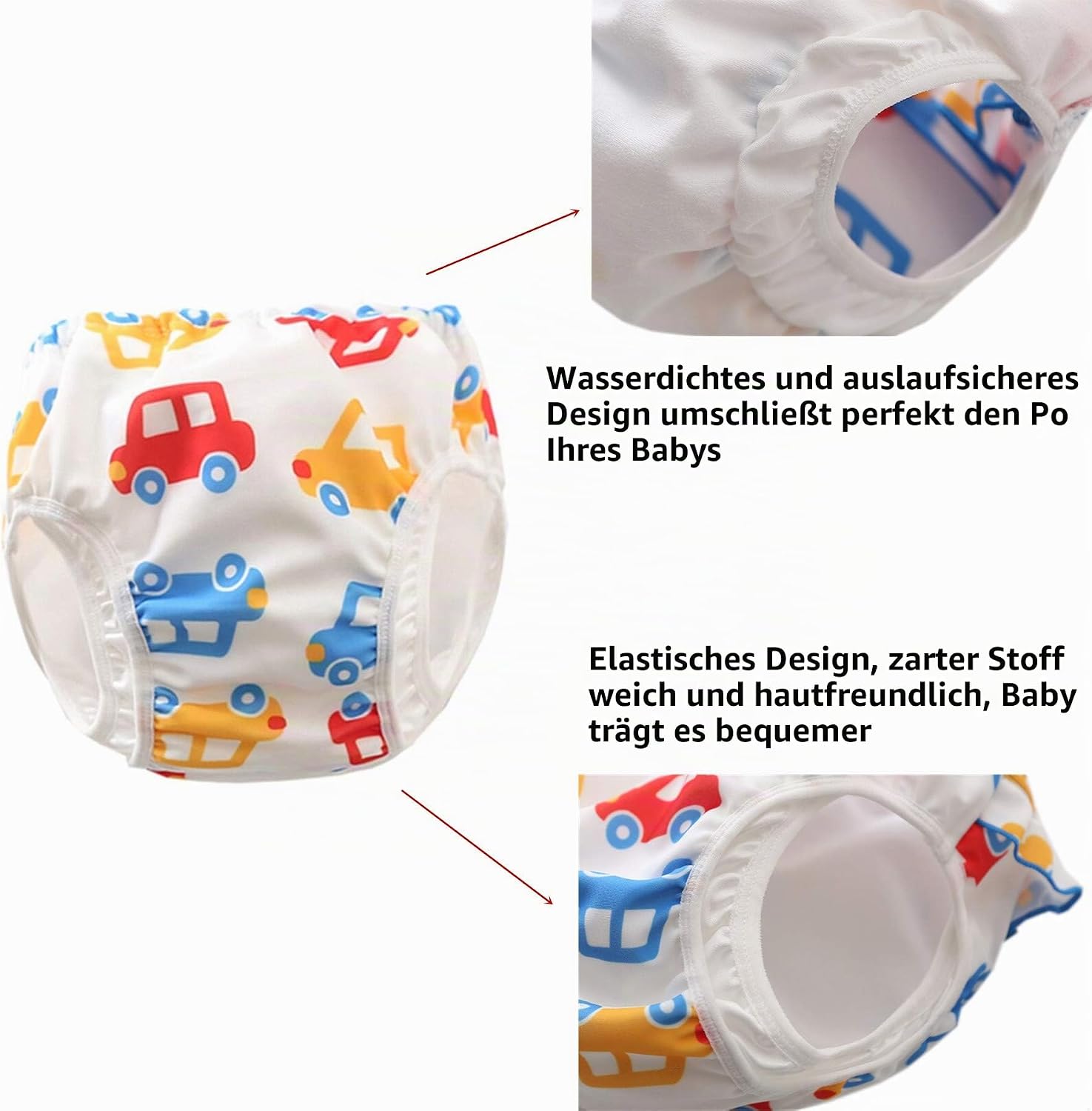 Detalle de Ziemlich Schwimmwindel mit Rüschen – auslaufsichere, wiederverwendbare Badewindelhose für Babys (0–2 Jahre,D Farbe d, 22–28lb)