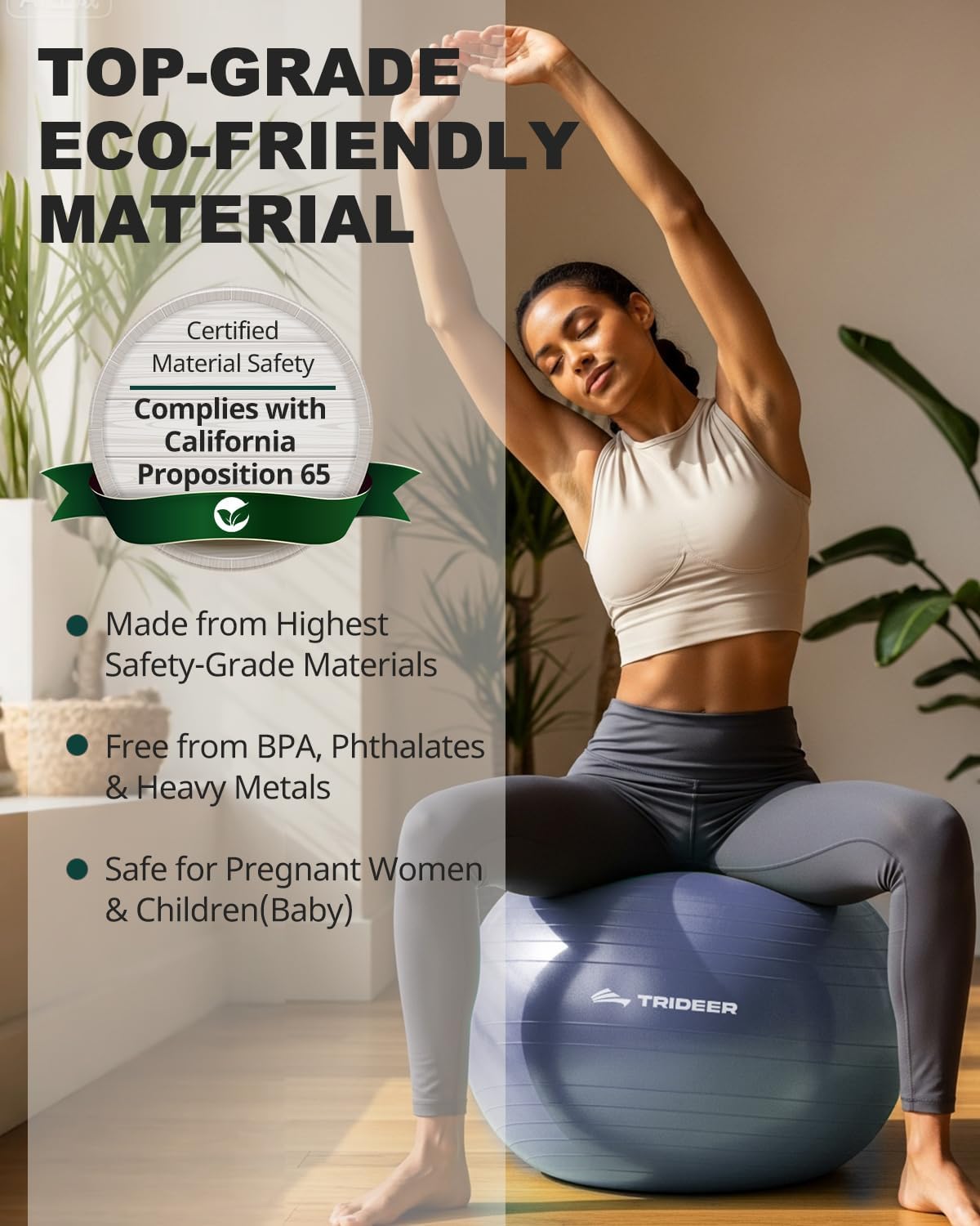 Detalle de Trideer Exercise Ball Stability Ball for Pilates 🧘♀