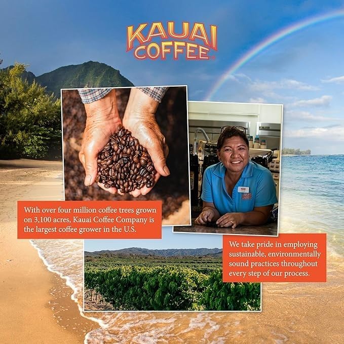Detalle de Kauai Coffee Banana Crème K-Cup Pods, Medium Roast Arabica with Hawaiian Coffee