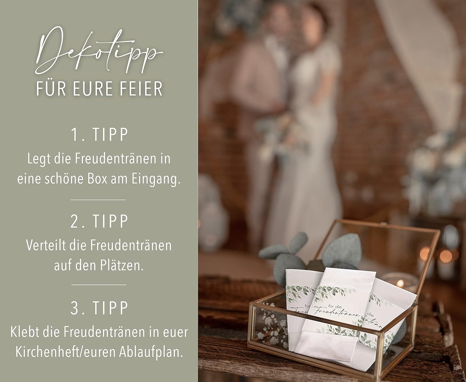 Thumbnail 4 de AirDesign Air & Love Freudentränen-Taschentücher mit Klebepunkten – 50 Stück, Blumendesign