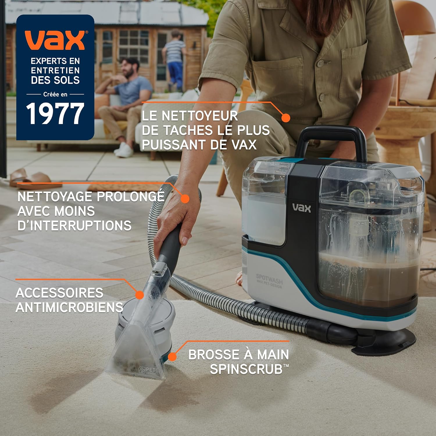 Detalle 2 de Vax SpotWash Max Spot Nettoyeur avec technologie SpinScrub