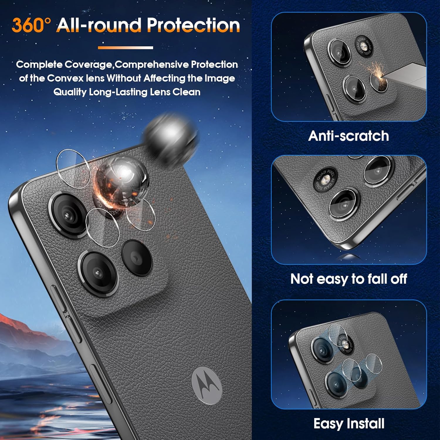 Thumbnail 3 de Locofun Displayschutzset für Motorola Moto G15 – 9H Panzerfolie + Kameraschutz (2+2 Stück)