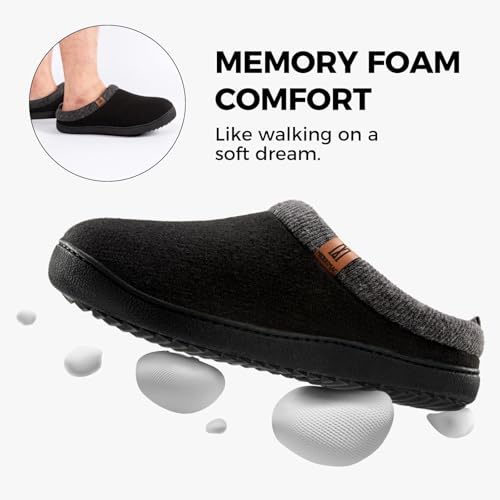 Thumbnail 3 de MERRIMAC Men's Slip-on Slippers: Indoor Comfort with Memory Foam & TPR Sole
