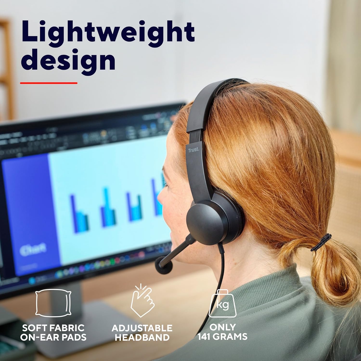 Thumbnail 3 de Trust Roha II On-Ear USB Headset