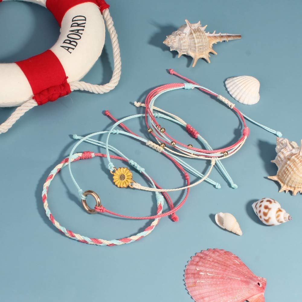 Detalle de Sunflower String Bracelets, Adjustable