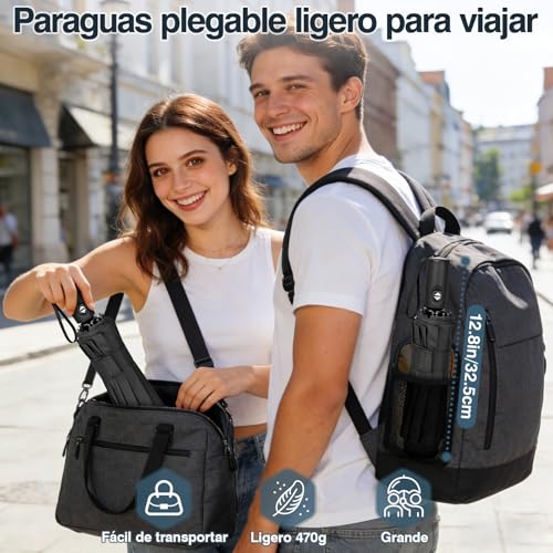 Thumbnail 6 de ZOMAKE Paraguas plegable antiviento UV 32 cm