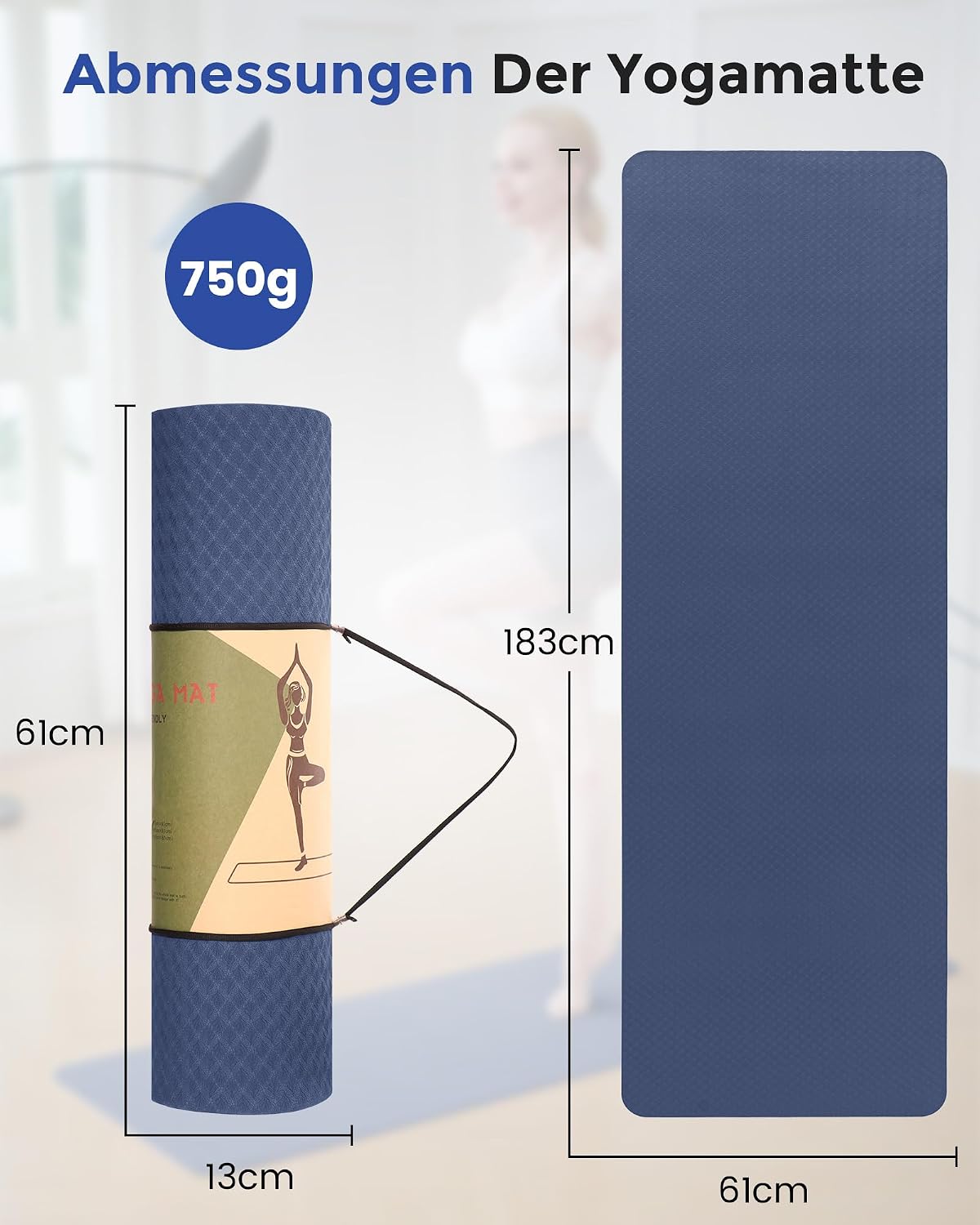Detalle 2 de Oak & Tea Yoga Mat 183x61x0,6 cm