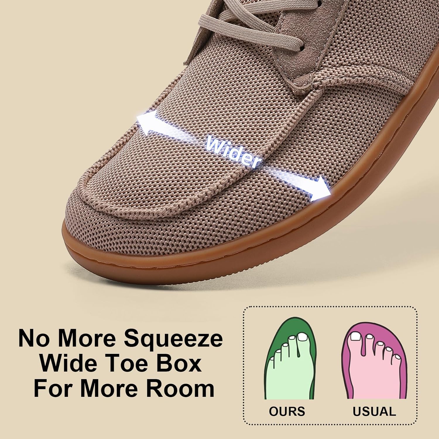 Thumbnail 2 de Men's Barefoot Wide Toe Box Shoes minimalist slip-on walking shoes
