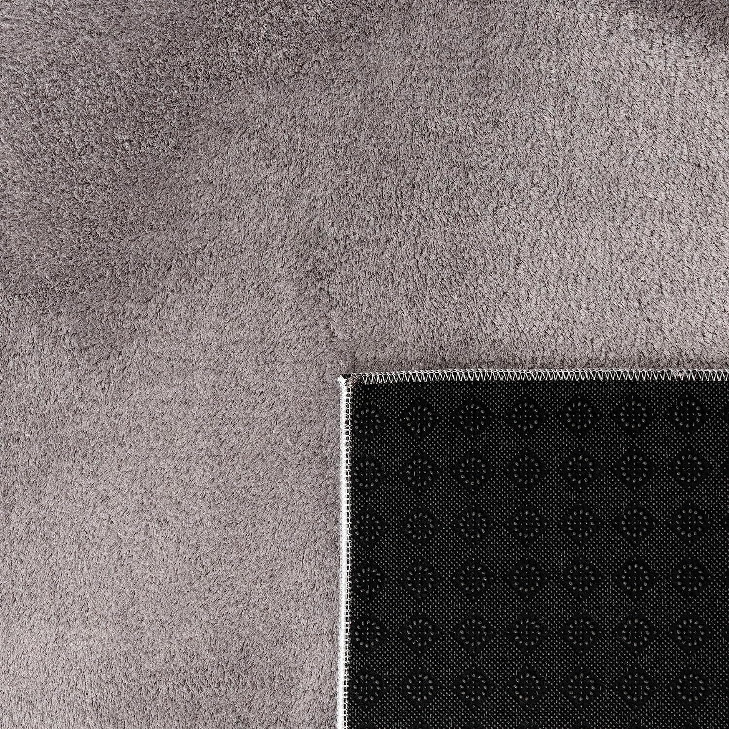 Thumbnail 4 de Paco Home Teppich 160x220 cm Kurzflor grau