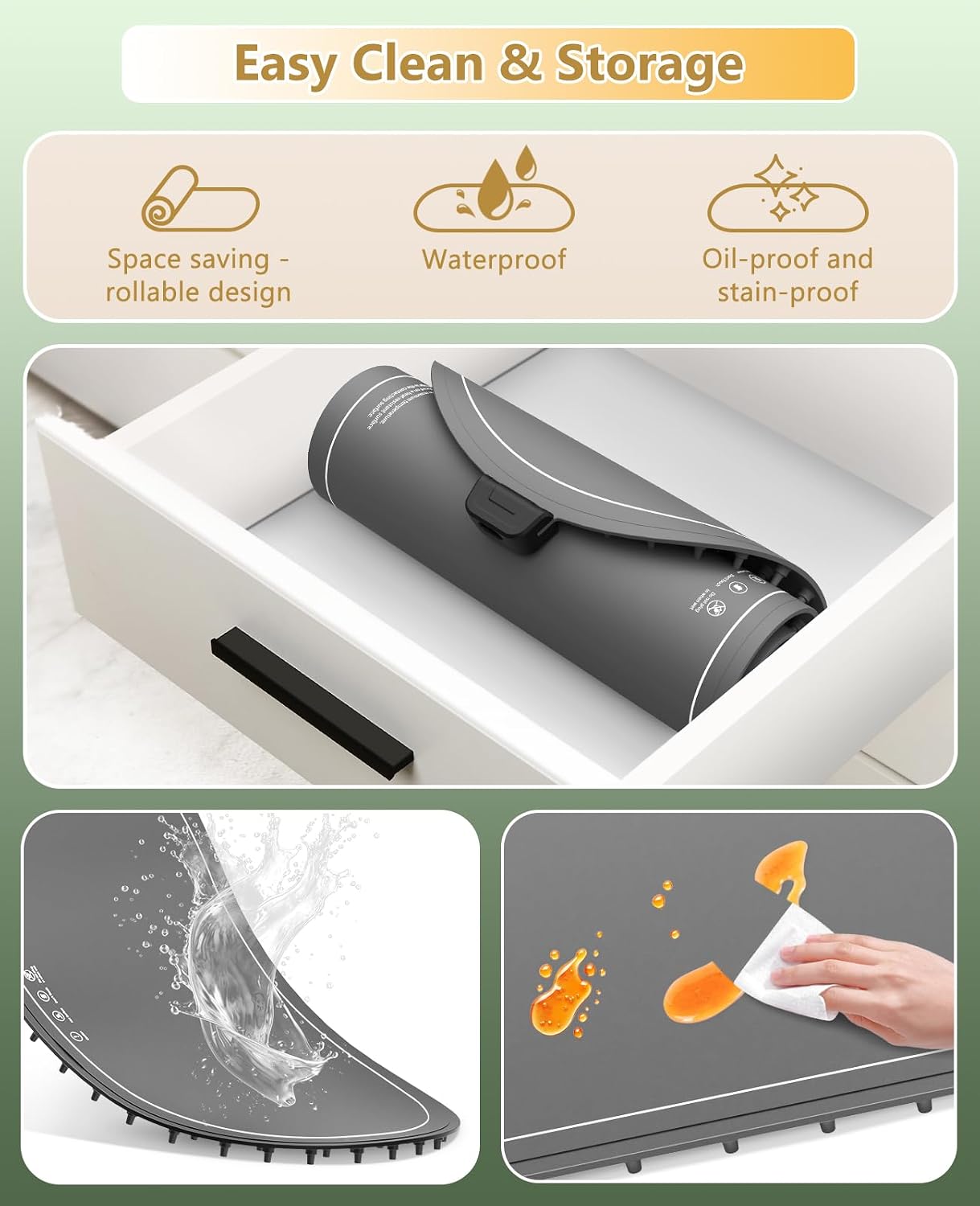 Thumbnail 5 de WUEAOA ZC670 Extra-Large Silicone Food Warming Mat, 3 Heat & Timer Settings