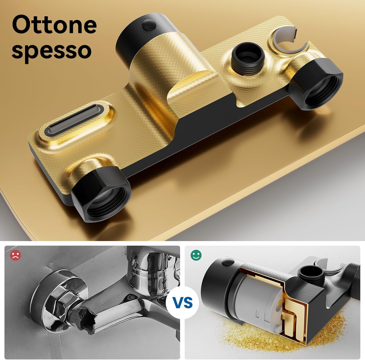 Thumbnail 1 de Auralum Rubinetto Vasca da Bagno con Doccetta 5 Geti e Doccia a Cascata – Nero, Tubo 1,5 m