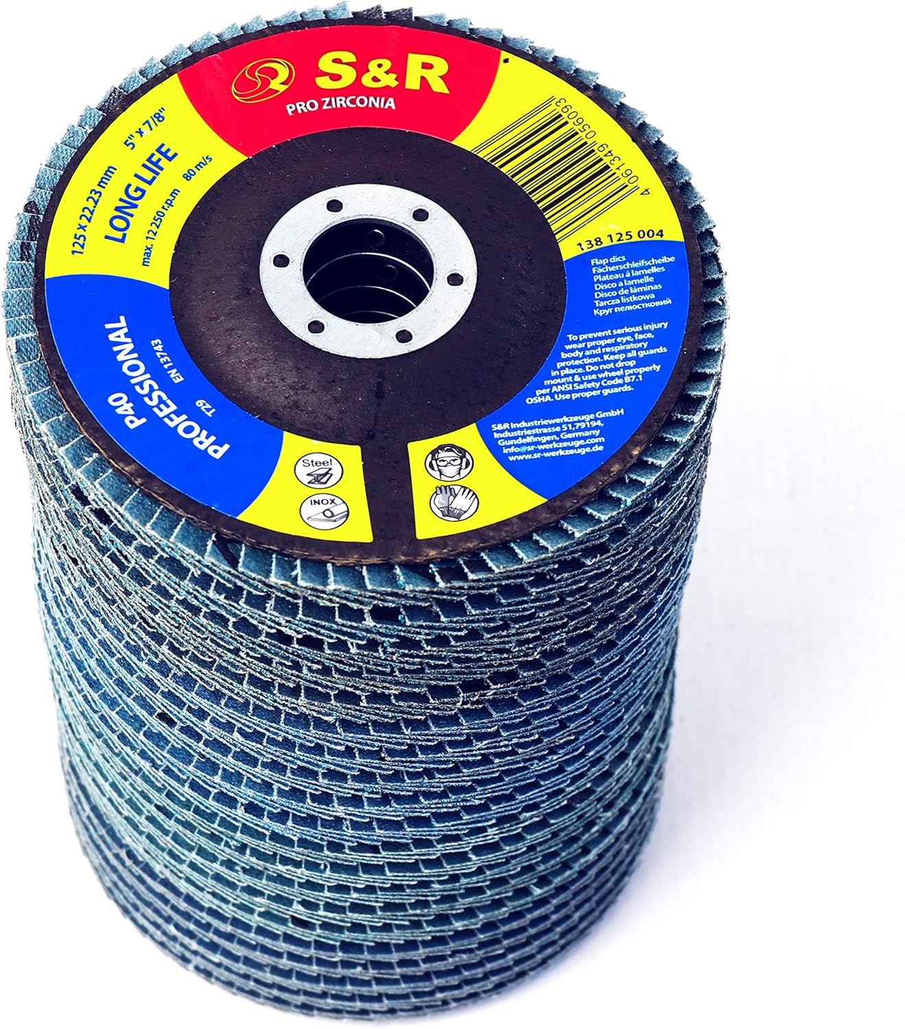 Thumbnail 6 de S&R Disco Lamellare 125-10: dischi lamellari 125 mm per smerigliatrice, grana 60, foro 22,23 mm