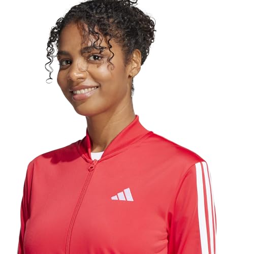 Detalle 2 de Adidas Donna Essentials 3-Stripes Track Suit – Pure Ruby/White, taglia L