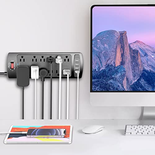 Detalle de ALestor 6 Ft Surge Protector Power Strip with 12 Outlets and 4 USB Ports
