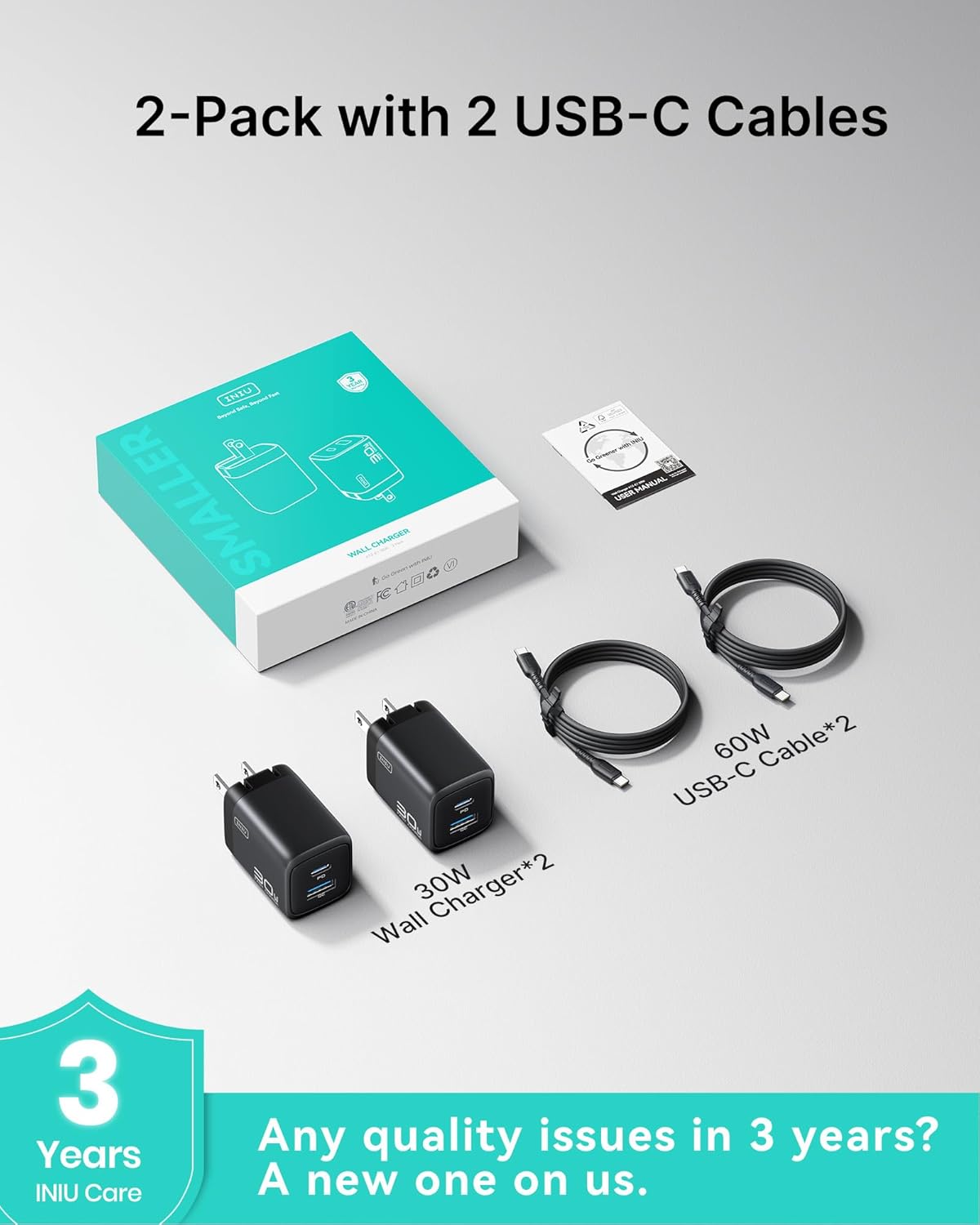 Thumbnail 6 de INIU 30W GaN Type-C Charger for iPhone 17 (2-Pack)