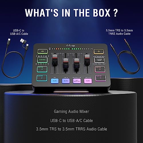 Thumbnail 6 de FIFINE SC3 RGB Gaming Audio Mixer Interface